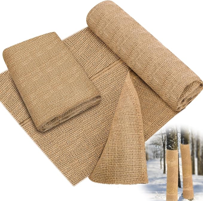 Buryeah 40 Inch x 6.6 ft Burlap Fabrics Roll Natural Jute Burlap Garden Tree - Image 7