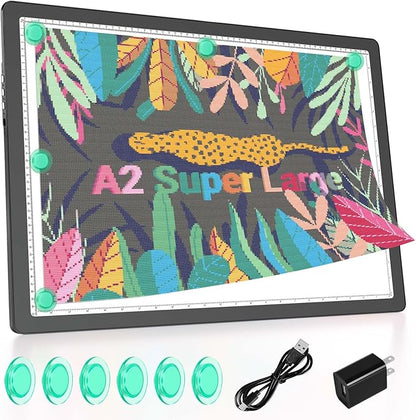 Rechargeable A2 Extra Large Diamond Art Light Board, Bawaslom Light Pad by Bawaslom