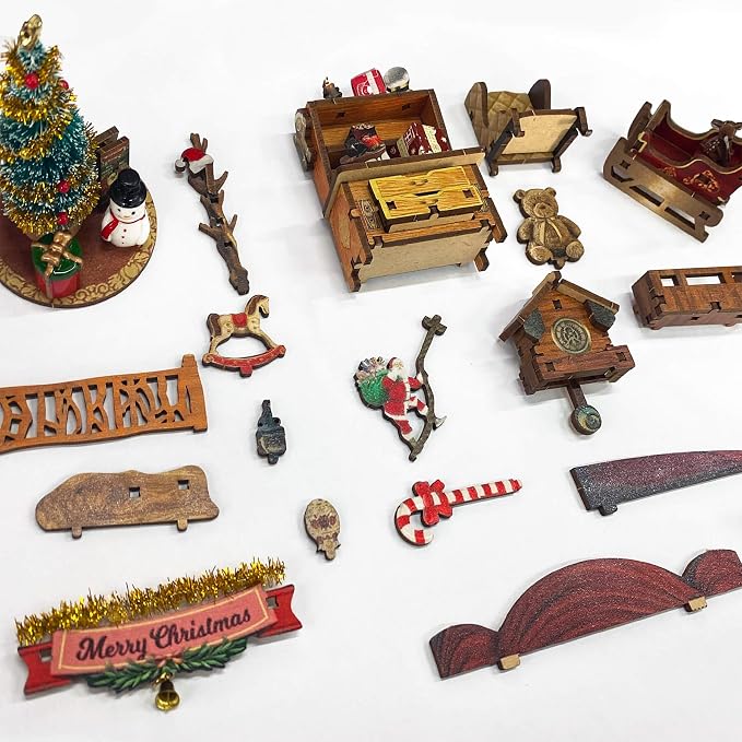Miniature Book Nook Kit Christmas Book Nooks - Image 6