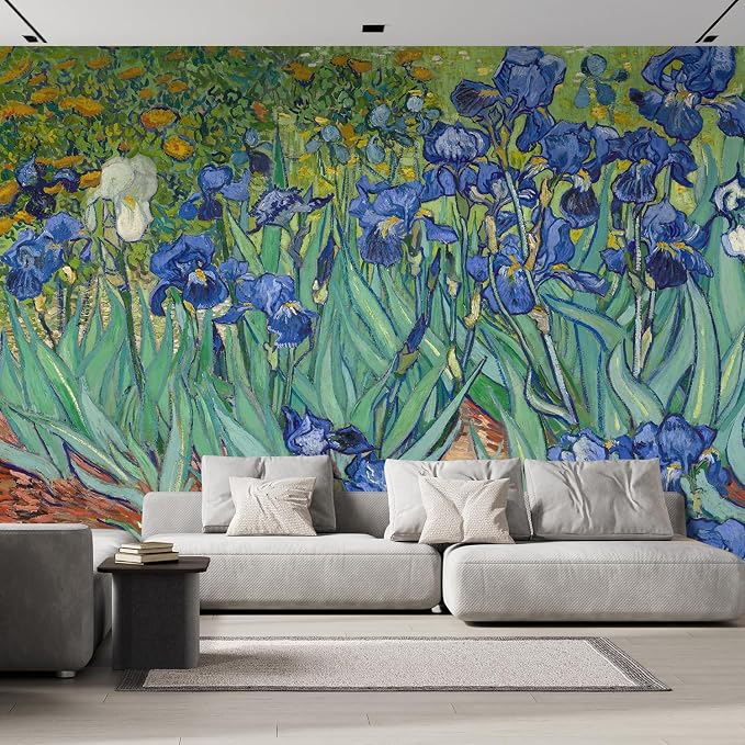 wall26 Wall Sticker/Wall Mural Irises by Vincent Van Gogh Dutch Impressionism by wall26