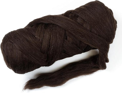 Natural Wool Bulk roving Yarn, 2 lb. Best Wool Spinning, Giant arm Knitting by Kondoosnaturalfibers