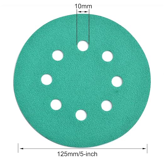 5-Inch 8-Hole Wet Dry Sanding Discs 150 Grit, Polyester Film Backed Heavy-Duty - Image 6