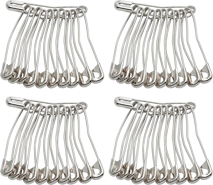 300Pcs Curved Safety Pins Size 1, 1-1/16 inch / 27mm Quilting Basting Pins - Image 2