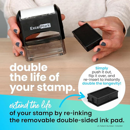 ExcelMark Custom Stamp – Clear & Crisp Impressions – Personalized Self-Inking - Image 6