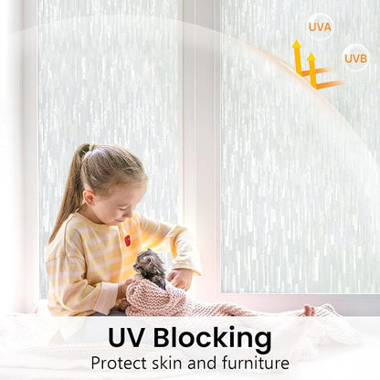 Haton Window Privacy Film, Frosted Glass Static Cling Sun Heat Blocking Window - Image 3