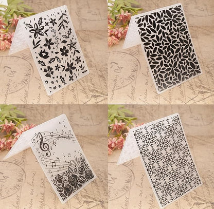 6Pcs Plastic Embossing Folders for Card Making Embossing Machine Template Mold - Image 5