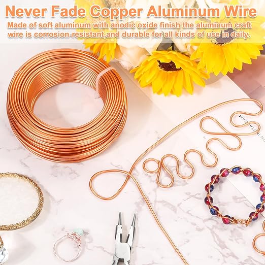 Aluminum Craft Wire for Jewelry Making, 12 Gauge Armature Bendable Craft - Image 2