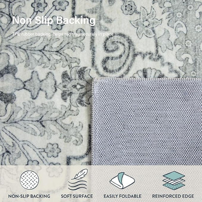 Lahome Bohemian Floral Medallion Area Rug - Image 5