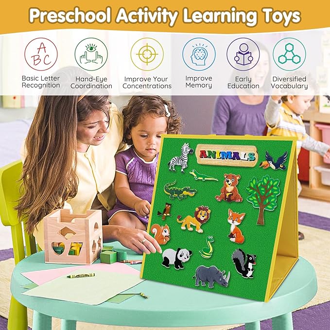 Foldable Felt Board for Toddlers Flannel Board Stories for Preschool Early - Image 2
