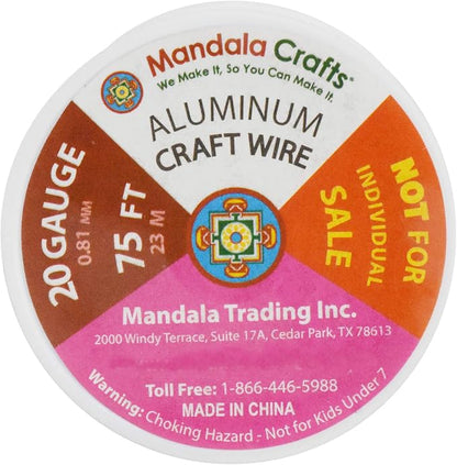 Mandala Crafts 20 Gauge Anodized Aluminum Craft Wire - Image 8