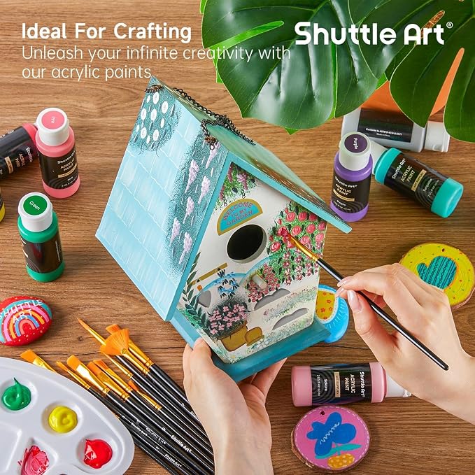 Shuttle Art 80 Colors Acrylic Paint, Acrylic Paint set - Image 6