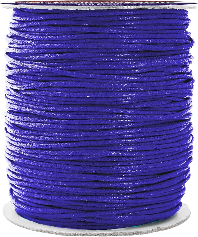 Mandala Crafts 1.5mm 109 Yards Indigo Cotton Waxed Cord by MandalaCrafts
