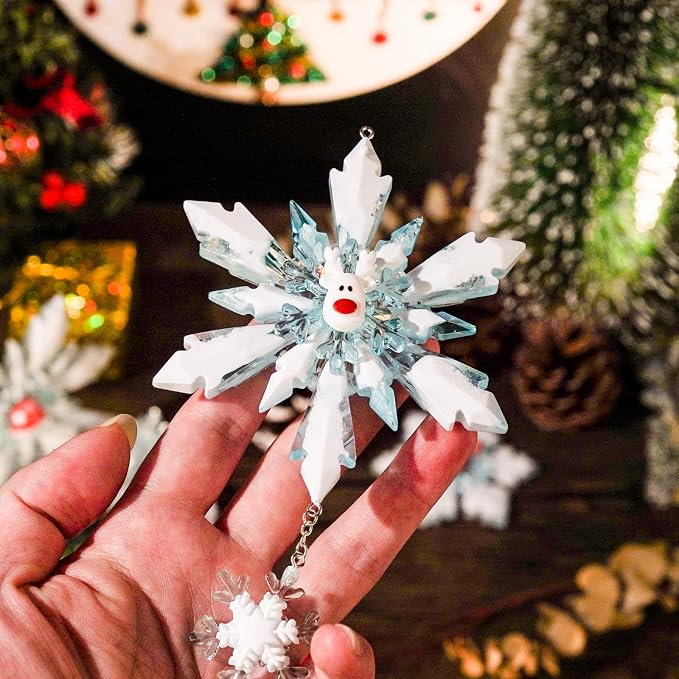 LET'S RESIN Christmas Resin Molds, 3D Ice Crystal Resin Ornament Molds - Image 5