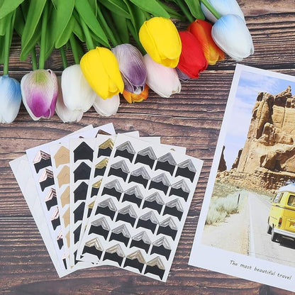 DERAYEE 12 Sheets Photo Corner Stickers, 6 Colors Self Adhesive Photo Mounting - Image 4
