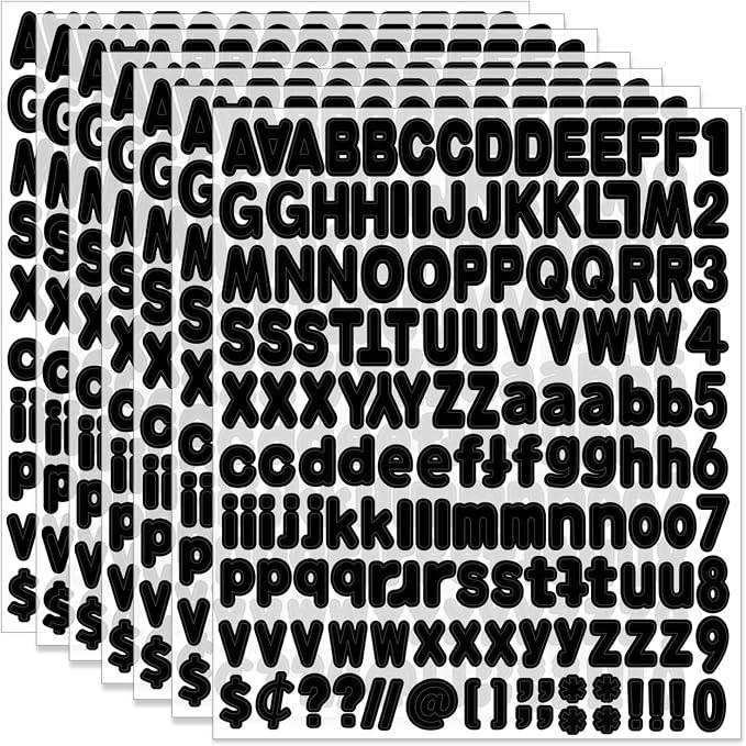 Alphabet Stickers, Self Adhesive Vinyl Mailbox Numbers, Self Adhesive Letters by Starboling