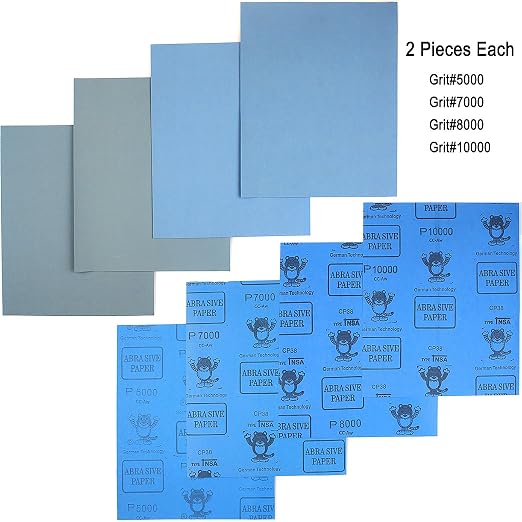 9x11 inch 16 Sheets Sandpaper, Wet or Dry 2000-10000 Grit 8 Assortment Sand - Image 3