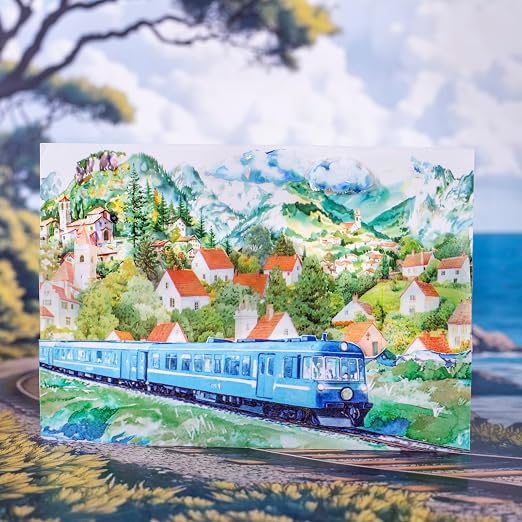 Train Scenery Washi Tape Set – 6 Rolls Travel & Nature Inspired - Image 5