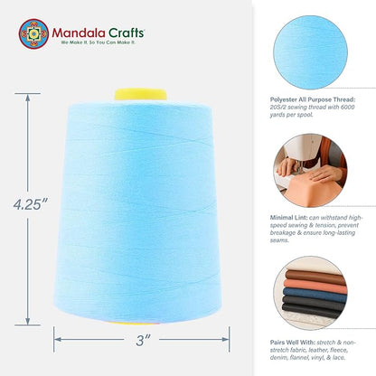 Mandala Crafts 4 Pack of Serger Threads Cones Spools - Image 3