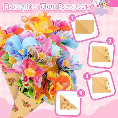 cosone Crafts Kits for Kids Ages 4-8, DIY Fabric Flower Bouquet Kit for 5 6 7 8 - Image 8