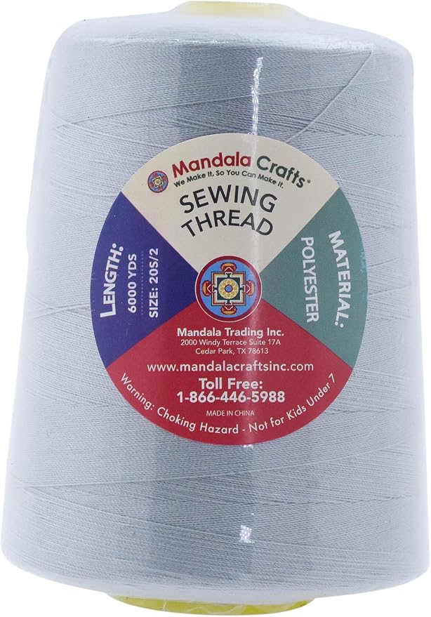 Mandala Crafts 4 Pack of Serger Threads Cones Spools - Image 3