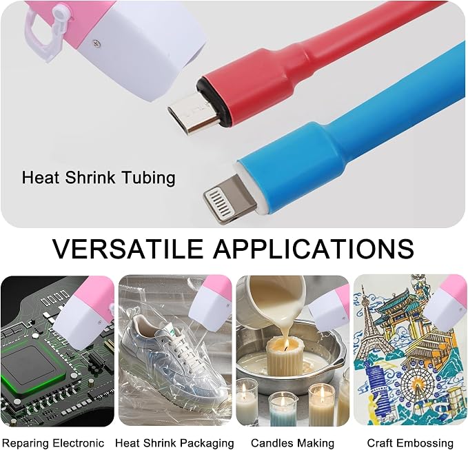 mofa Mini Variable Temp Heat Gun 350W 250℉~850℉ Fast Heating, LCD Digital - Image 6