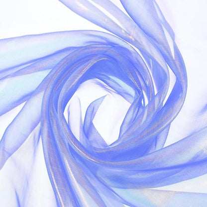 MECCANIXITY Iridescent Sheer Organza Fabric, 2 Yards x 59 Inches Solid Laser by MECCANIXITY