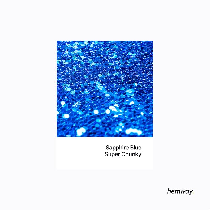 Hemway Glitter for Resin 100g Sapphire Blue Metallic Crystals for Epoxy Craft - Image 2