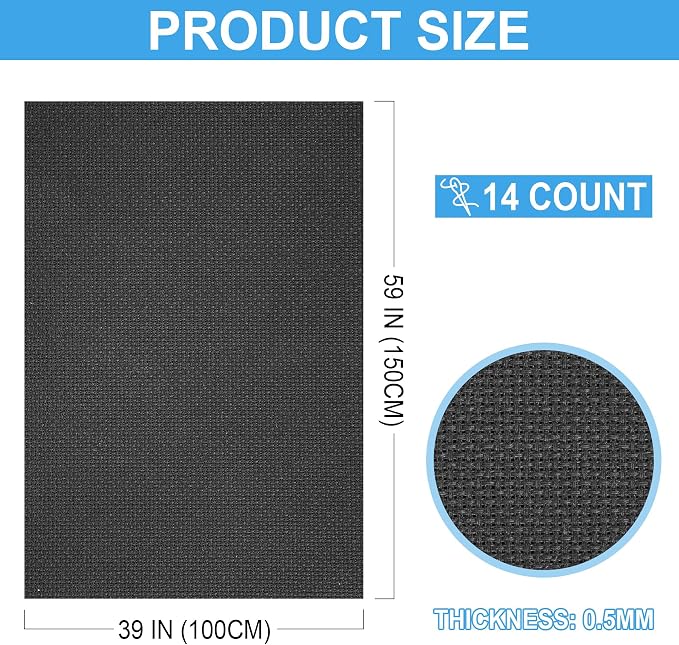 Cross Stitch Fabric 14 Count Aida Cloth 59 x 39 Inch Large Size Classic Reserve - Image 2