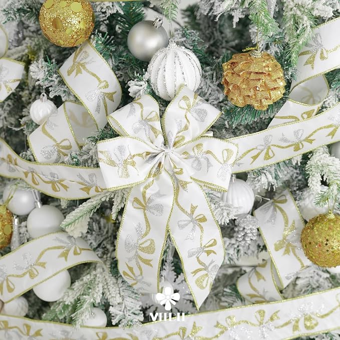 MEEDEE Gold & Silver Christmas Ribbon - Image 6