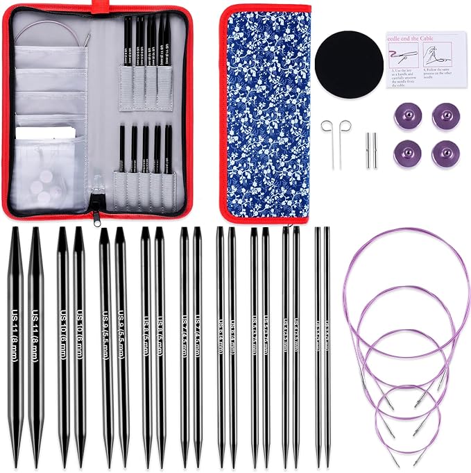 Svartur Interchangeable Circular Knitting Needles Set, by Homepage