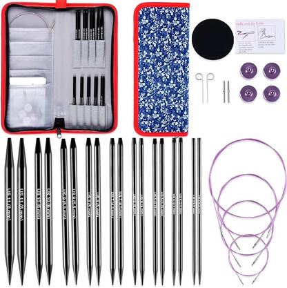 Svartur Interchangeable Circular Knitting Needles Set, by Homepage