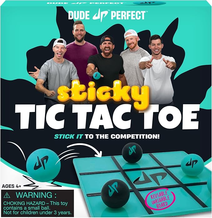 Dude Perfect Sticky Tic Tac Toe, Kids Tabletop Activity, by DudePerfect