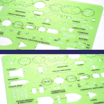 Pacific Arc Template: Electrical Graphic Symbols, 117 Openings 5" x 7" - Image 4