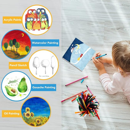 ESRICH Mini Canvases for Painting, 5x5In Canvas in Bulk 18Pack, 2/5In Profile - Image 4