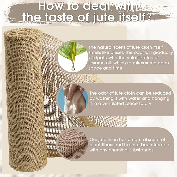 Burlap Fabric - Garden Burlap Fabric Roll Natural Jute Outdoor Fabric Burlap - Image 5