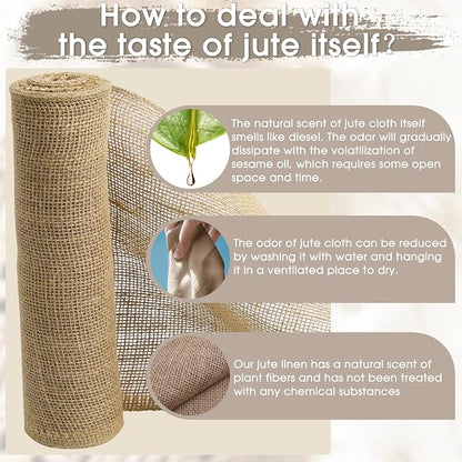 Burlap Fabric - Garden Burlap Fabric Roll Natural Jute Outdoor Fabric Burlap - Image 5