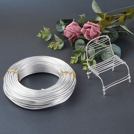 FASHEWELRY 82 ft Aluminum Craft Wire 9 Gauge Silver Metal Bendable Sculpting - Image 8