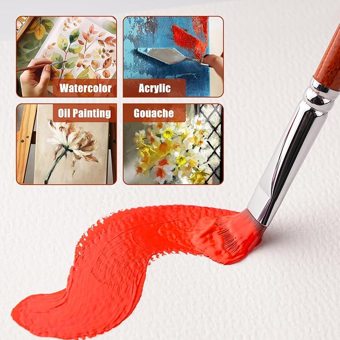 14pcs Acrylic Paint Brushes, Professional Synthetic Bristles Paint Brush Set - Image 3