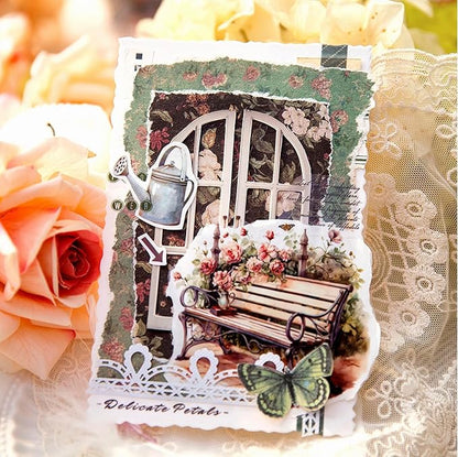 60Pcs PET Scrapbook Stickers, Vintage Aesthetic Designs - Image 6