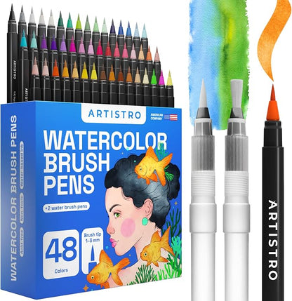 ARTISTRO 48 Watercolor Markers by ARTISTRO