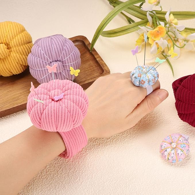HARFINGTON Wrist Pin Cushions, Sewing Needle Pin Cushion Adjustable Strap - Image 5