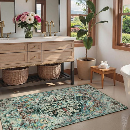 Lahome Bohemian Floral Medallion Area Rug - Image 9