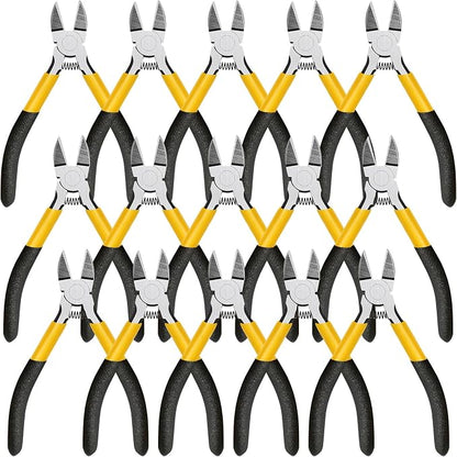 Lasnten 15 Pcs 5" Wire Cutters Precision Cutting Pliers Side Diagonal Cutters by Lasnten