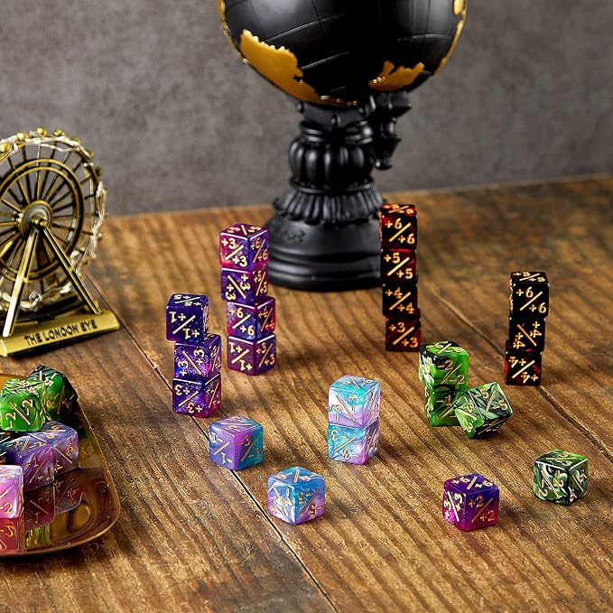Sumind 48 Pcs Magic Life Counter Dice -1/+1 Counters Commander Buff Tokens 6 - Image 4