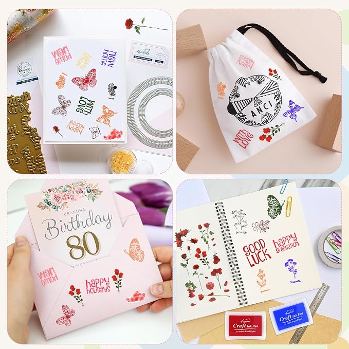 HAFFUZI Washable Stamp Pads for Kids, Ink Pads for Rubber Stamps, 8 Color - Image 4