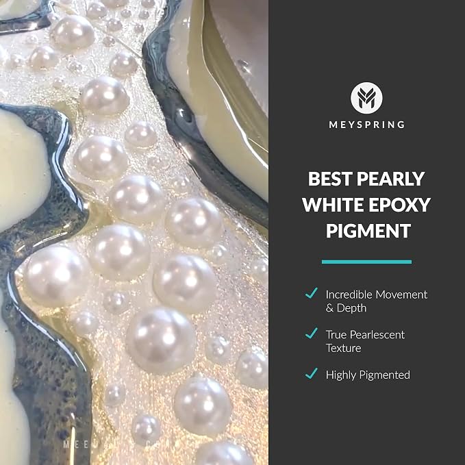 MEYSPRING White Pearl Mica Powder - 50g - White Resin Art Pigment - Mica Powder - Image 5