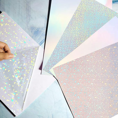36 Sheets A4 Holographic Paper Sticker Transparent Waterproof Self Adhesive - Image 7