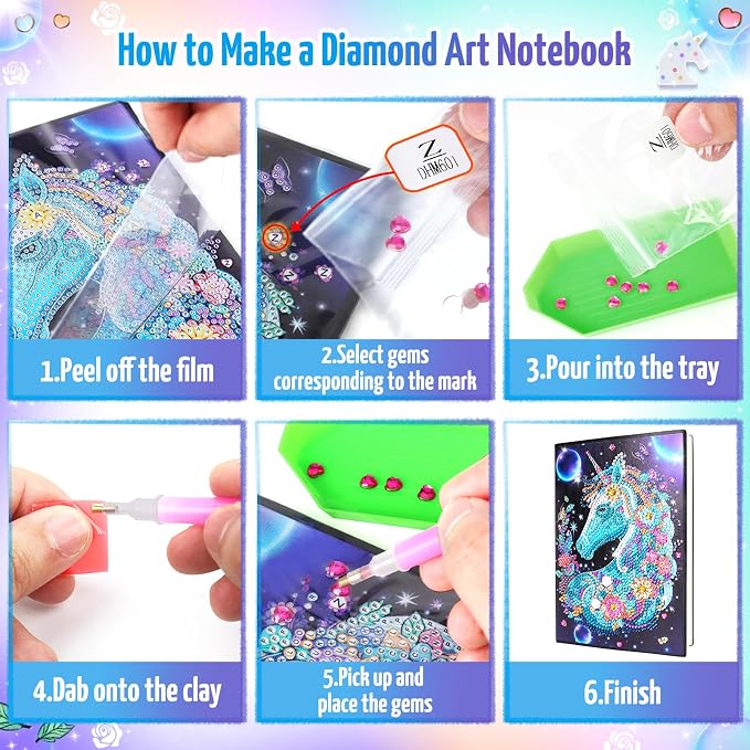 Unicorn Gifts for Girls 5 7 8 9 Year Old, Craft Kits for Kids Age 6 8 10 12 - Image 3