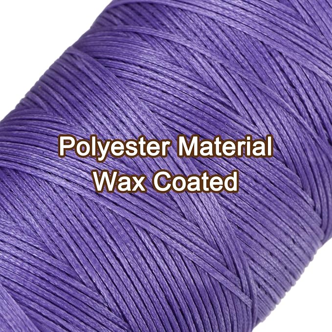 uxcell 150D 0.8mm Flat Waxed Thread 284 Yards Polyester Leather Sewing Waxed - Image 4