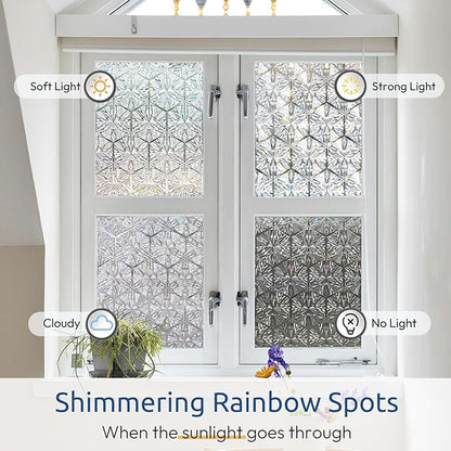 rabbitgoo Window Privacy Film Stained Glass Window Film, Decorative Stickers - Image 3
